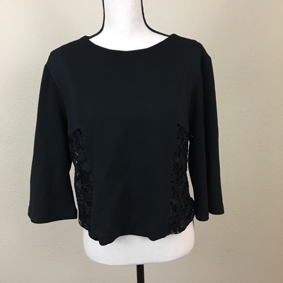NWT Express Back Cut Out Lace Trim Top Large - Picture 4 of 8